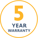 5 year warranty