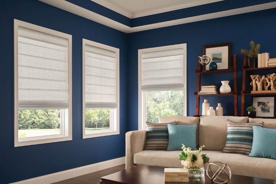 roman shades for sliding doors