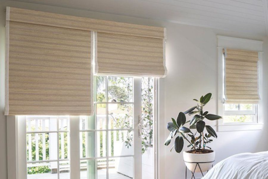 roman shades for sliding glass doors